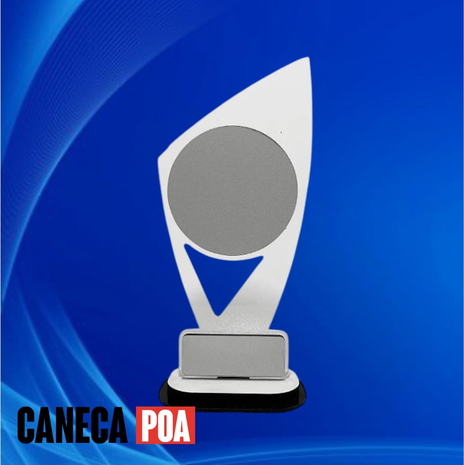TROFÉU ACRÍLICO 3mm ORNAMENTAL 208x96 - APLIQUE EM MDF 3mm
