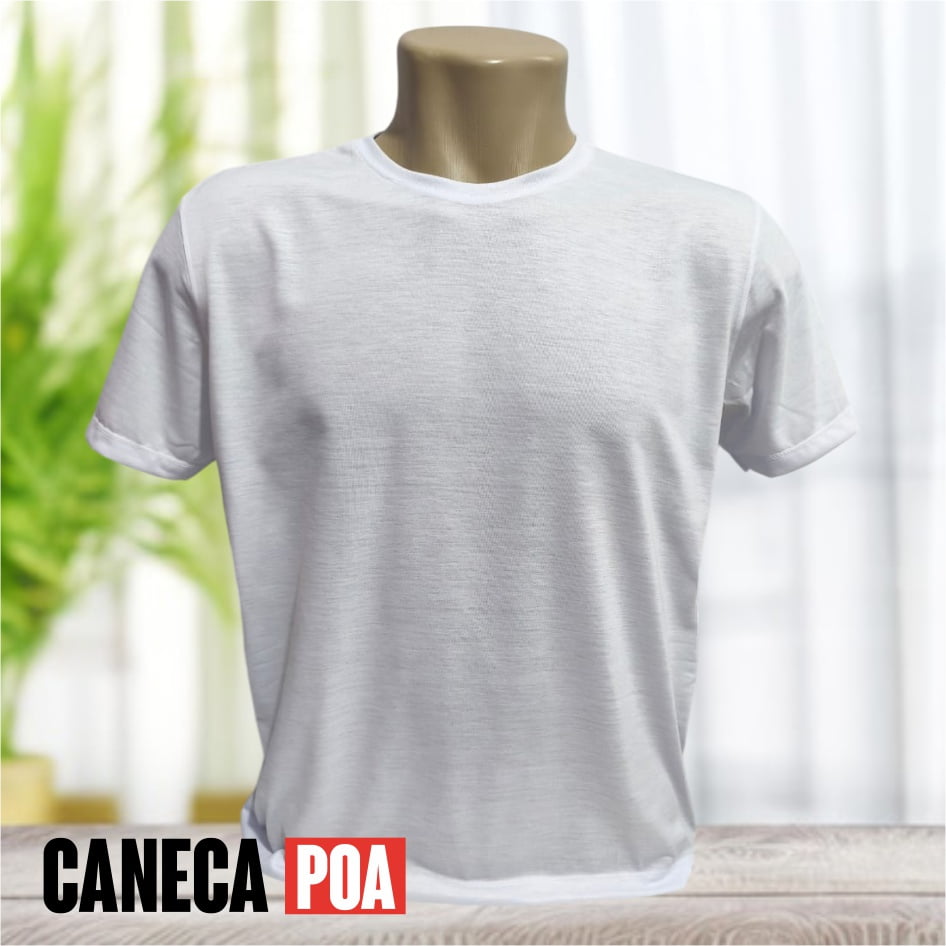 CAMISETA BRANCA ADULTO POLIÉSTER