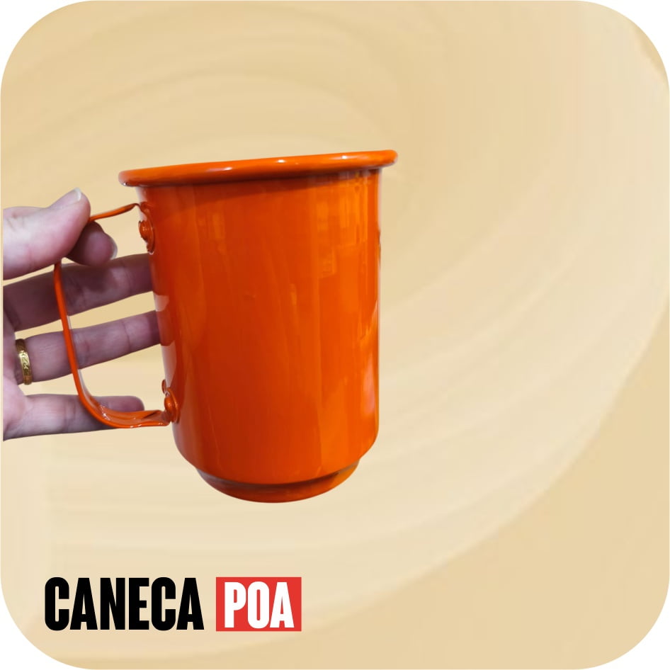 Caneca Laranja de Alumínio 600ml