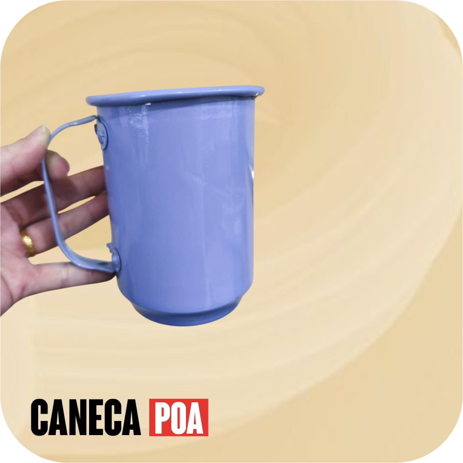 Caneca Lílás de Alumínio 600ml
