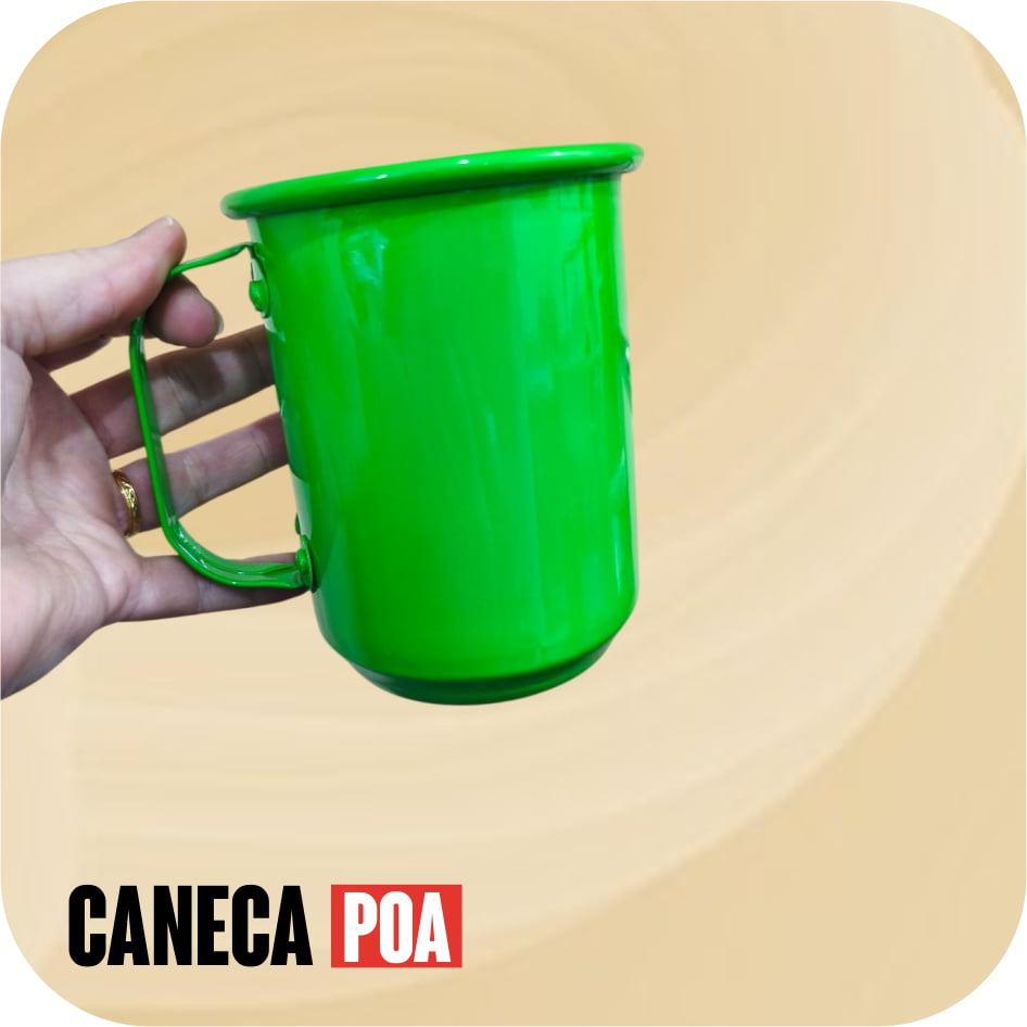 Caneca Verde de Alumínio 600ml