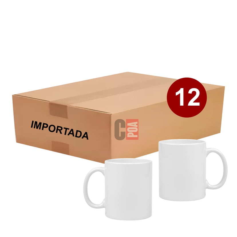 CANECA BRANCA AAA IMPORTADA - 12 unidades