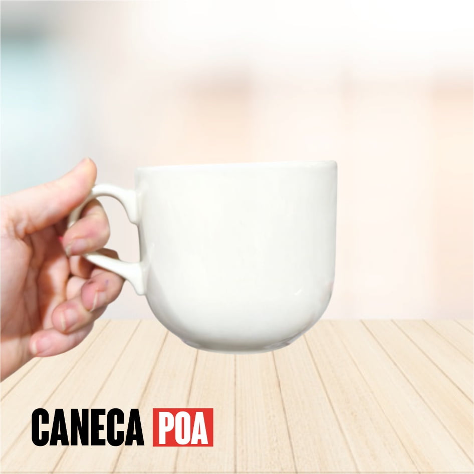 CANECA CERÂMICA TIGELA PEROLADA - 480ml