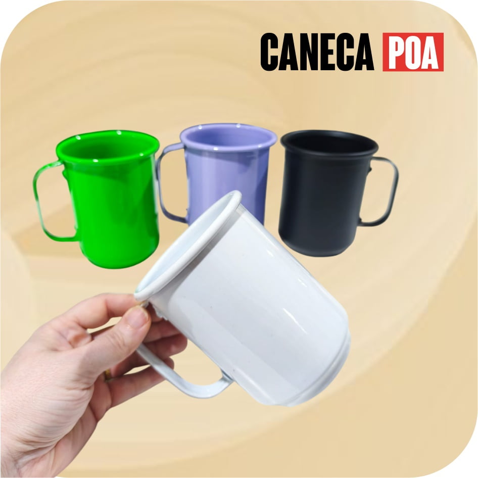 CANECA ALUMINIO LEITOSA COLOR - 600ml   