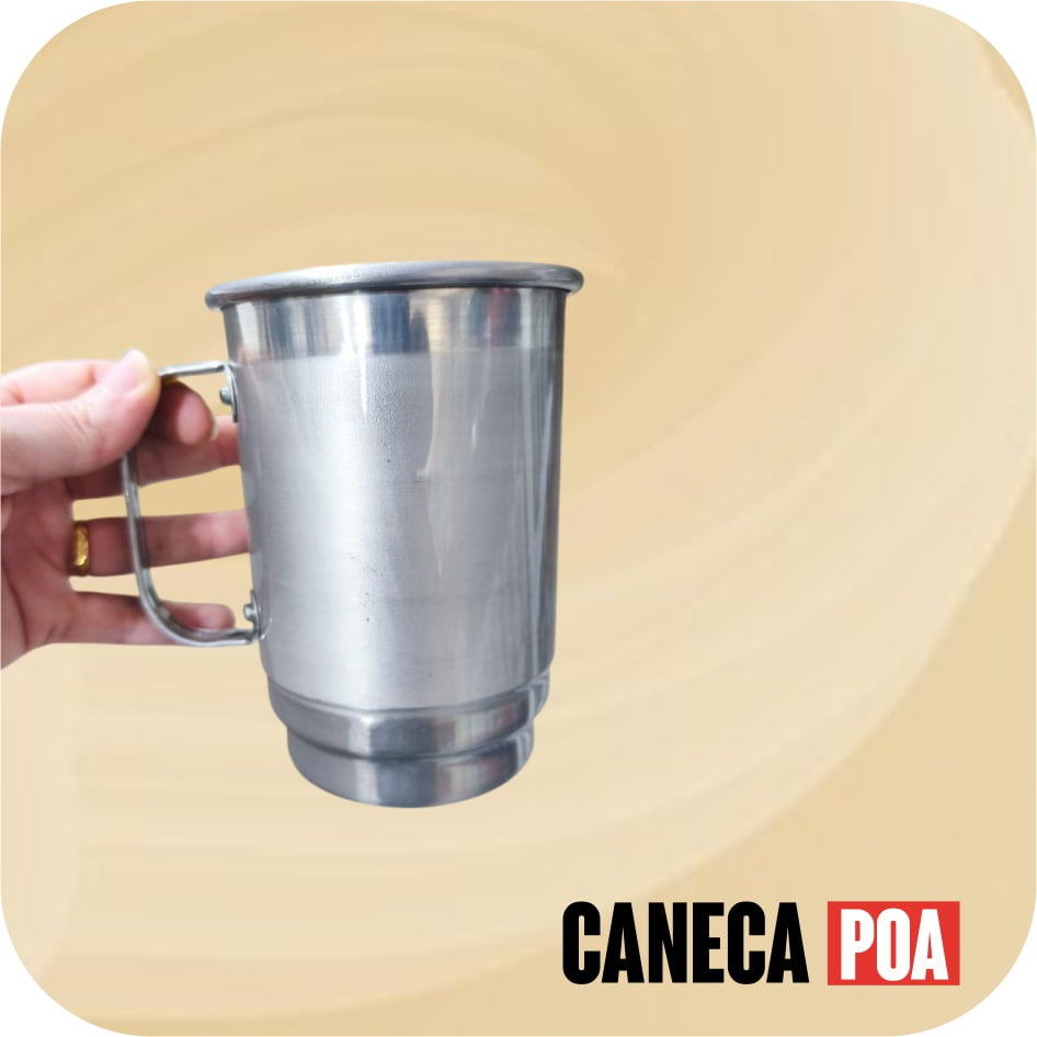 CANECA ALUMINIO PRATA - 750ml 