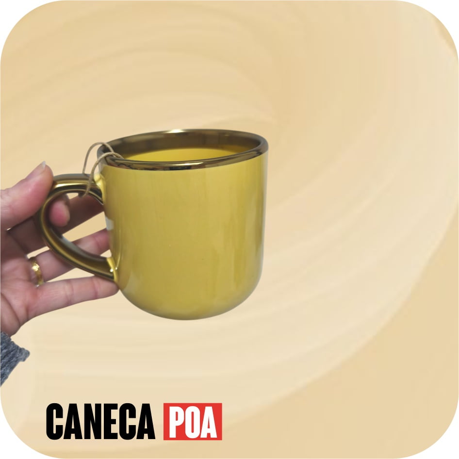 CANECA CERÂMICA IMPERIAL AMARELA
