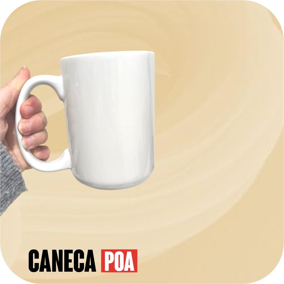 CANECA CERÂMICA BRANCA LIVE