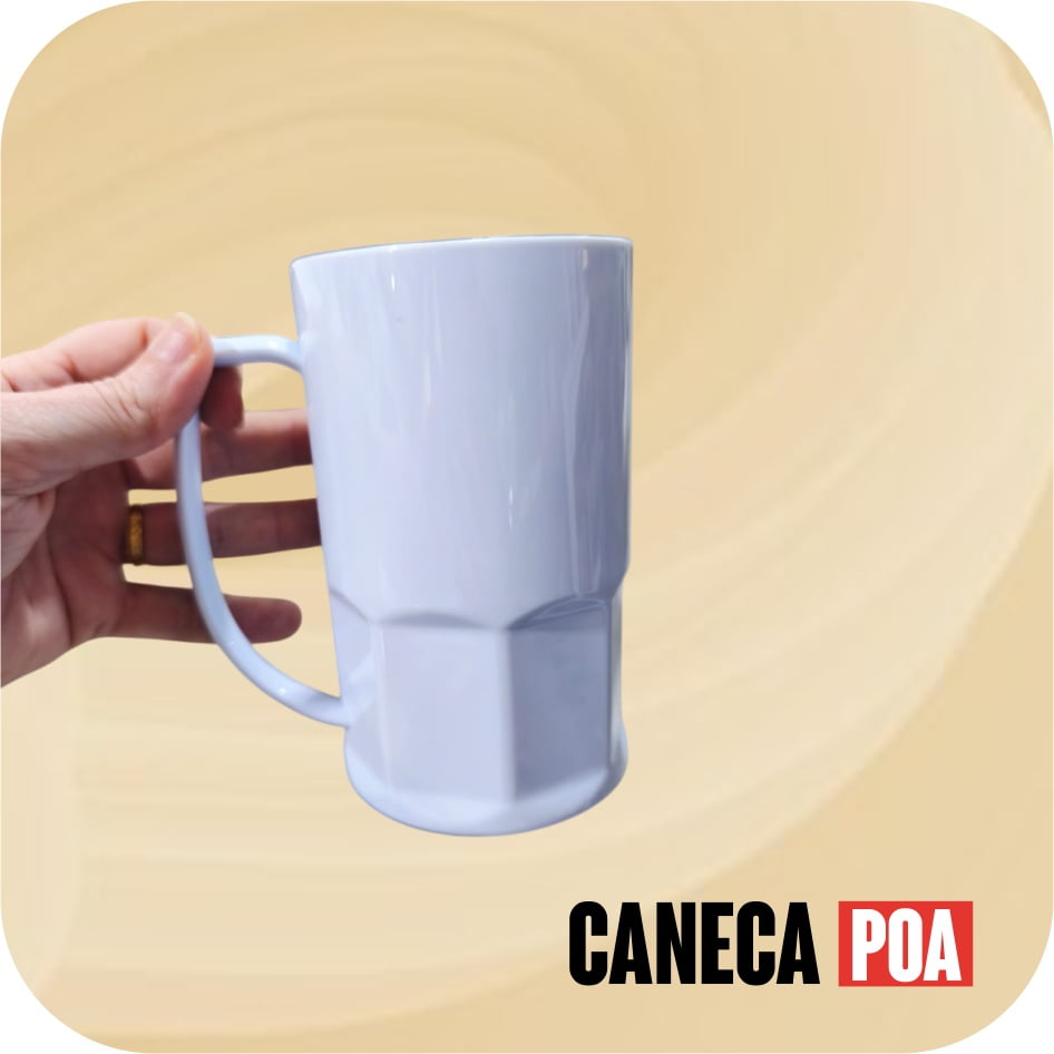 CANECA BRANCA DE POLIMERO