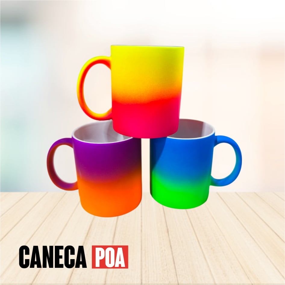 CANECA CERÂMICA BICOLOR