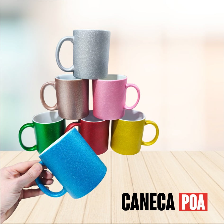 CANECA CERÂMICA GLITTER
