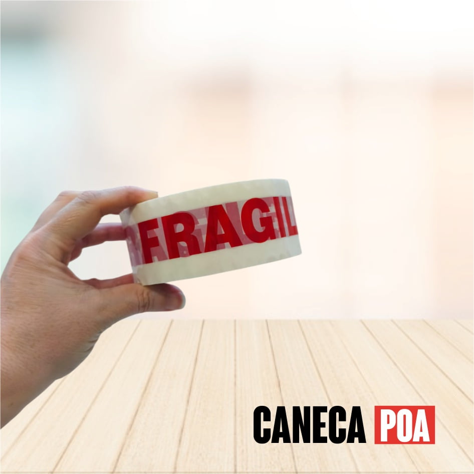 ROLO DE FITA ADESIVA FRÁGIL - 200M