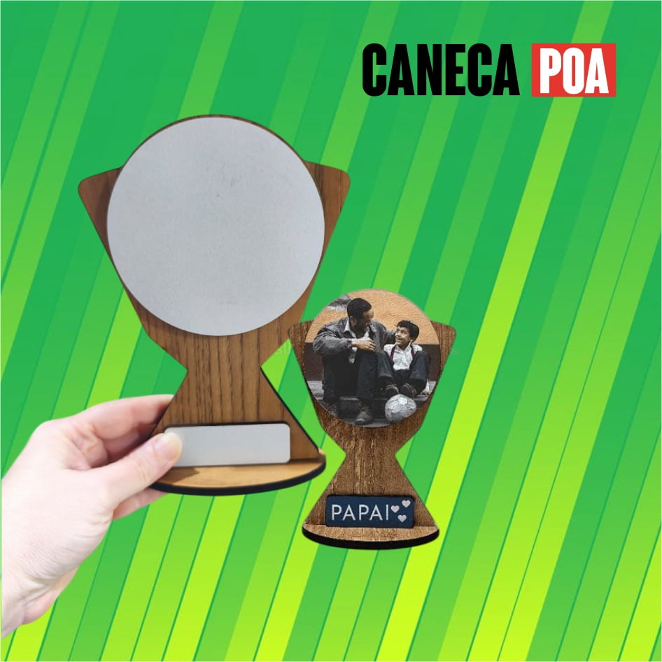 TROFÉU AMADEIRADO EM MDF PARA SUBLIMAÇÃO