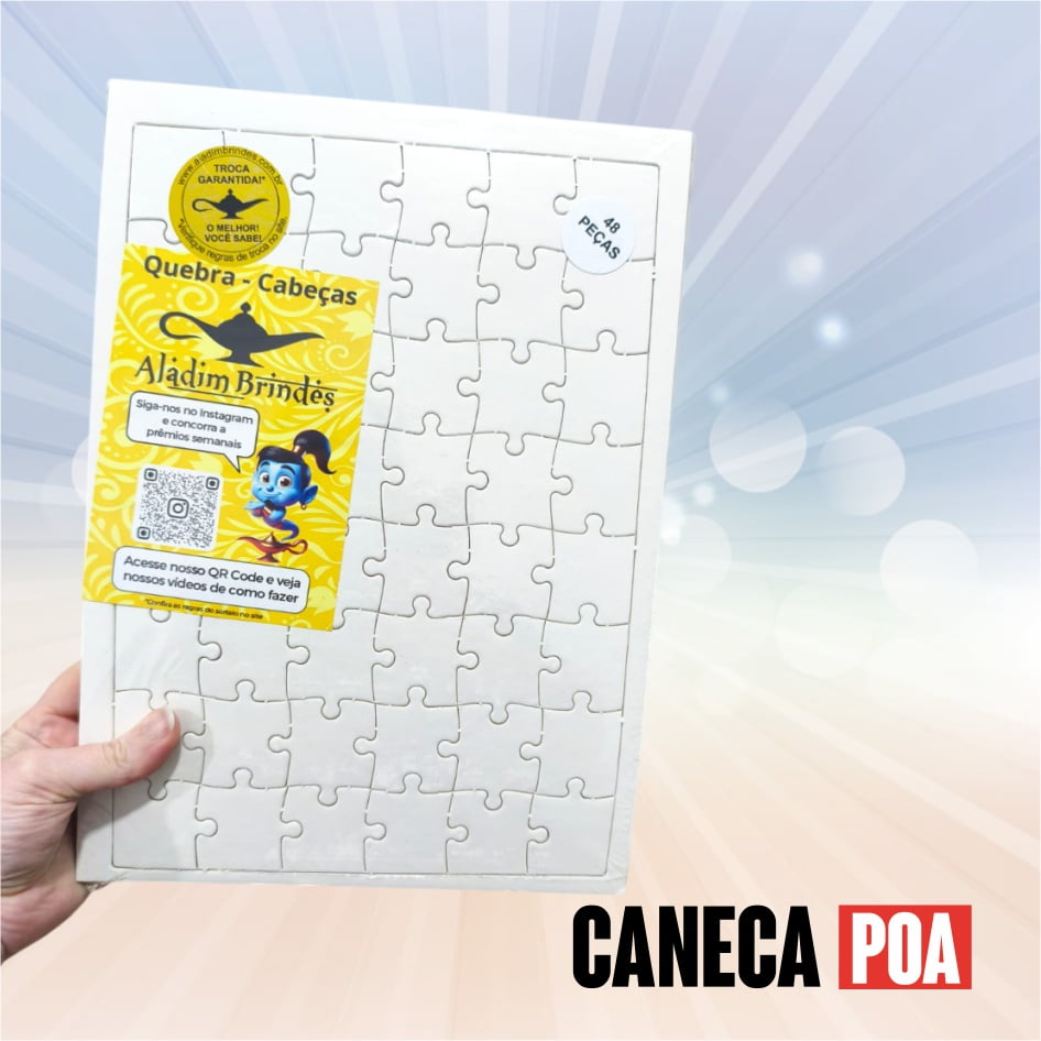 QUEBRA CABEÇA SUBLIMÁVEL - 48 PEÇAS