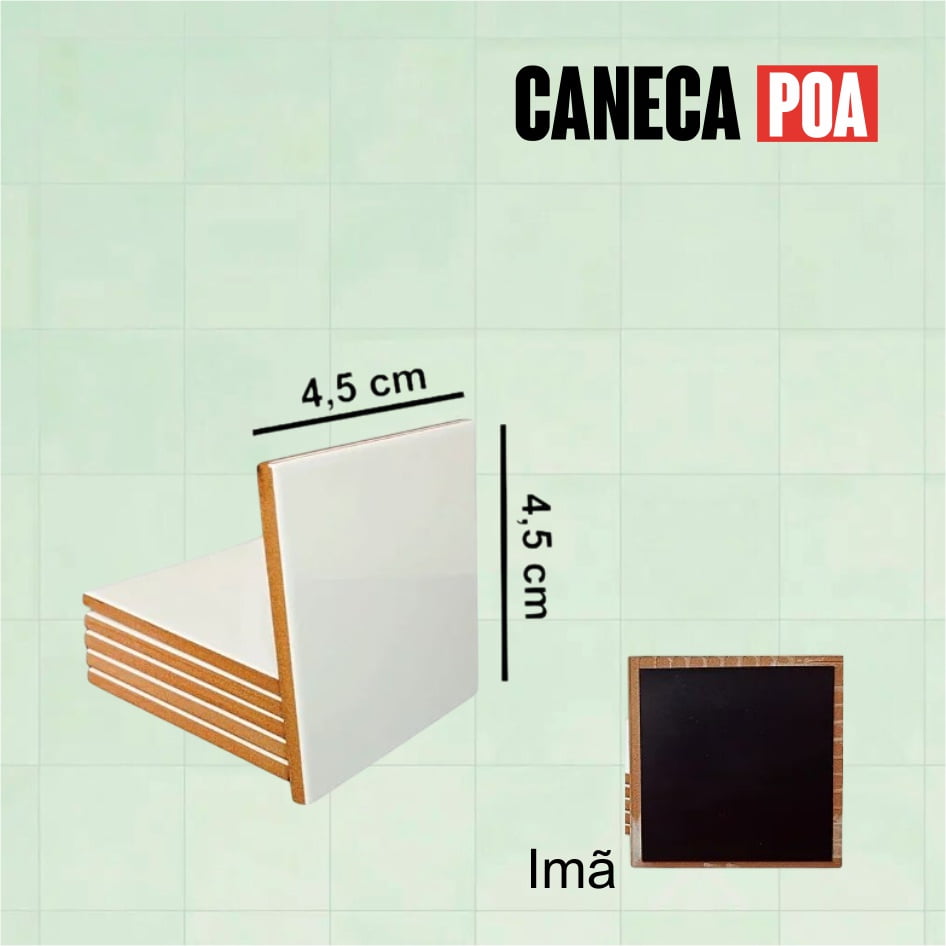 AZULEJO IMA CERAMICO BRANCO 4,5x4,5cm