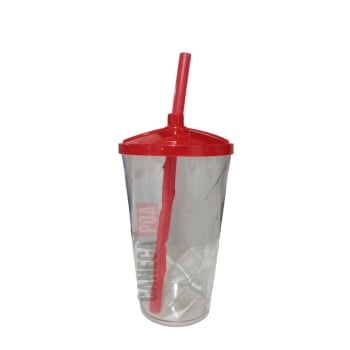 COPO TWISTER TRANSPARENTE COM TAMPA COLOR KIT 2