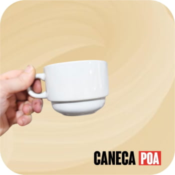 XICARA CERÂMICA BRANCA LIVE 180ML