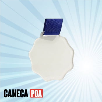MEDALHA 75x80mm ACRÍLICO 4mm RETROVERSO