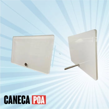 PLACA ACRÍLICA RETROVERSO HORIZONTAL 10x15cm - SUPORTE METAL