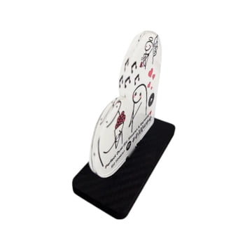 TOTEM CORAÇÃO 71x74mm ACRÍLICO RETROVERSO