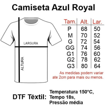 CAMISETA AZUL ROYAL ADULTO POLIÉSTER