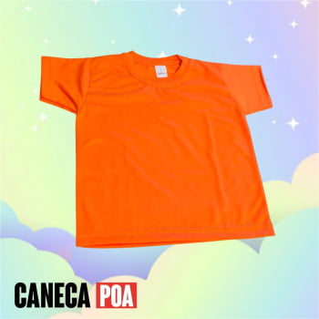 CAMISETA LARANJA INFANTIL POLIÉSTER - Tam 1 ao 14 CAMISETA LARANJA INFANTIL POLIÉSTER - Tam 1 ao 14