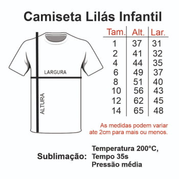 CAMISETA LILÁS INFANTIL POLIÉSTER