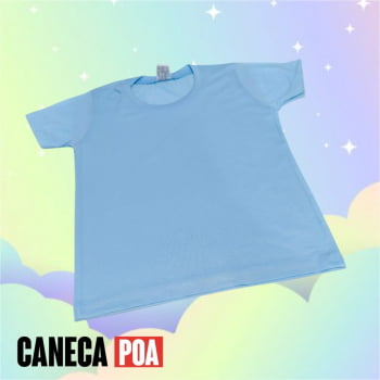 CAMISETA AZUL BEBE INFANTIL POLIÉSTER - Tam 2 ao 16