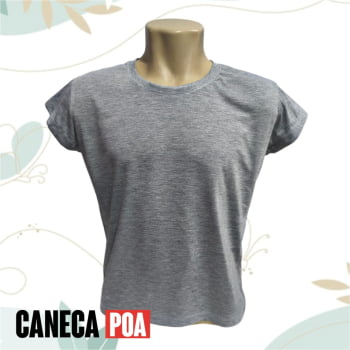 CAMISETA BABYLOOK MESCLA ADULTO POLIÉSTER - P ao G3 CAMISETA BABYLOOK MESCLA ADULTO POLIÉSTER - P ao G3