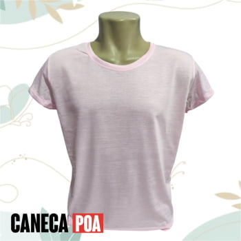 CAMISETA BABYLOOK ROSA BEBE ADULTO POLIÉSTER - P ao G3 CAMISETA BABYLOOK ROSA BEBE ADULTO POLIÉSTER - P ao G3
