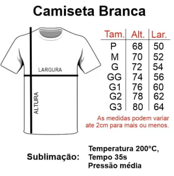 CAMISETA BRANCA ADULTO POLIÉSTER