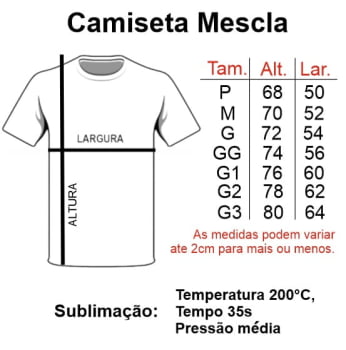 CAMISETA MESCLA ADULTO POLIÉSTER