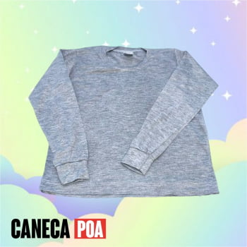 CAMISETA MESCLA MANGA LONGA INFANTIL POLIÉSTER - Tam 2 ao 14