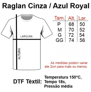 CAMISETA RAGLAN MESCLA / AZUL POLIÉSTER