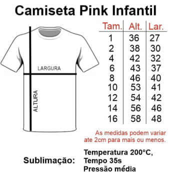 CAMISETA ROSA PINK INFANTIL POLIÉSTER