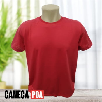 CAMISETA VERMELHA ADULTO POLIÉSTER - P ao G3