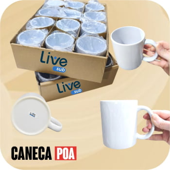 CANECA BRANCA LIVE - SUPER QUALITY - 24 UNIDADES