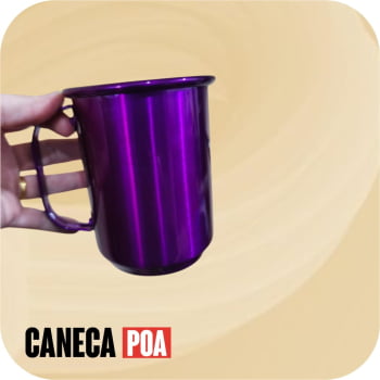 Caneca Roxa de Alumínio 600ml