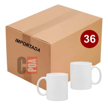 Caneca branca importada - 36 unidades