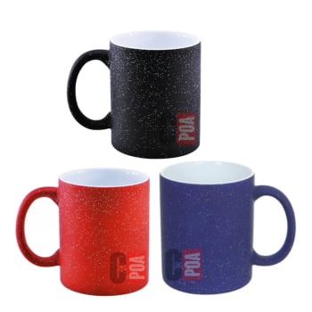 CANECA MÁGICA FOSCA COM GLITER