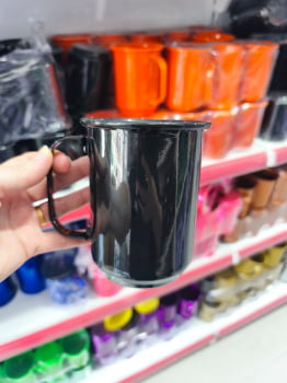 CANECA ALUMINIO COLORIDA METALIZADA 600ml