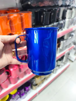 CANECA ALUMINIO COLORIDA METALIZADA 600ml