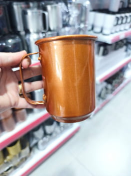 CANECA ALUMINIO COLORIDA METALIZADA 600ml