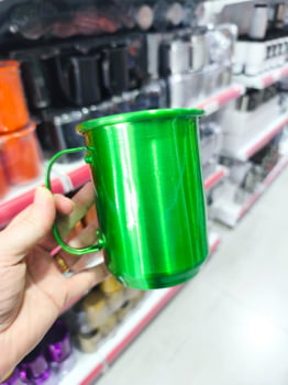 CANECA ALUMINIO COLORIDA METALIZADA 600ml