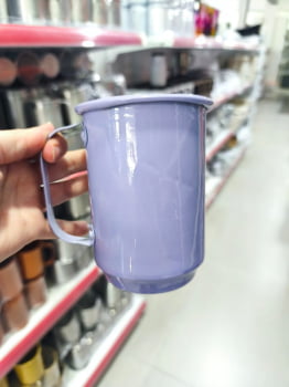 CANECA ALUMINIO LEITOSA COLOR - 600ml   