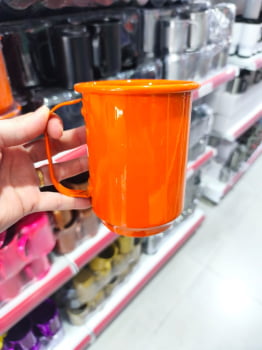 CANECA ALUMINIO LEITOSA COLORIDA - 600ml  