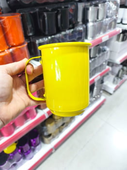 CANECA ALUMINIO LEITOSA COLORIDA - 600ml  