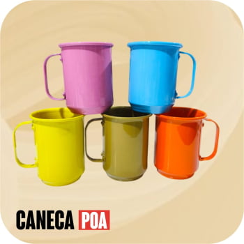 CANECA ALUMINIO LEITOSA COLORIDA - 600ml CANECA ALUMINIO LEITOSA COLORIDA - 600ml