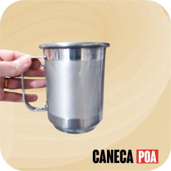 CANECA ALUMINIO PRATA - 600ml CANECA ALUMINIO PRATA - 600ml