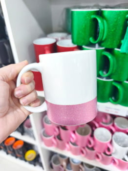 CANECA CERÂMICA BARRA GLITTER