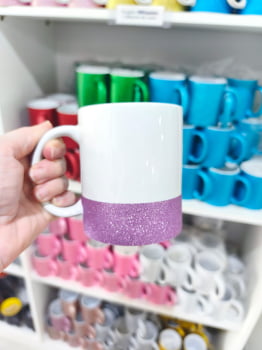 CANECA CERÂMICA BARRA GLITTER